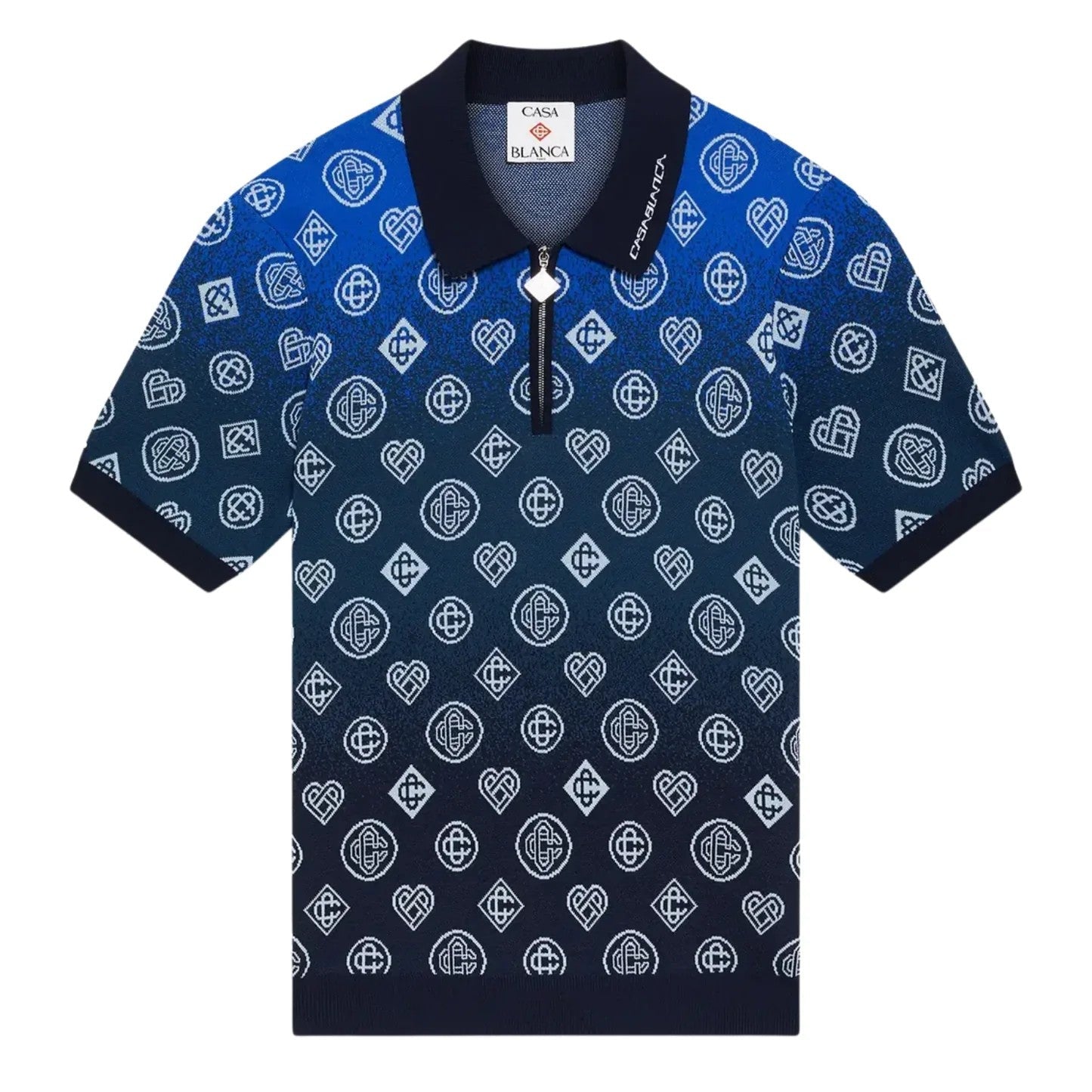 Casablanca Gradient Monogram Polo ShirtT-ShirtCasablancaDPUS Designer OutletBlueXSCasablanca Gradient Monogram Polo Shirt