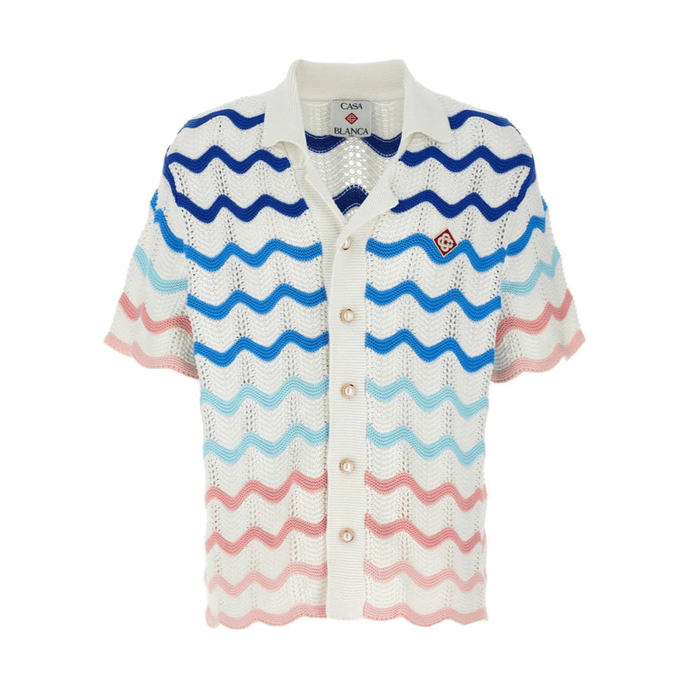 Casablanca Gradient Wave Crochet ShirtShirtsCasa BlancaDPUS Designer Outlet5056733960819SCasablanca Gradient Wave Crochet Shirt