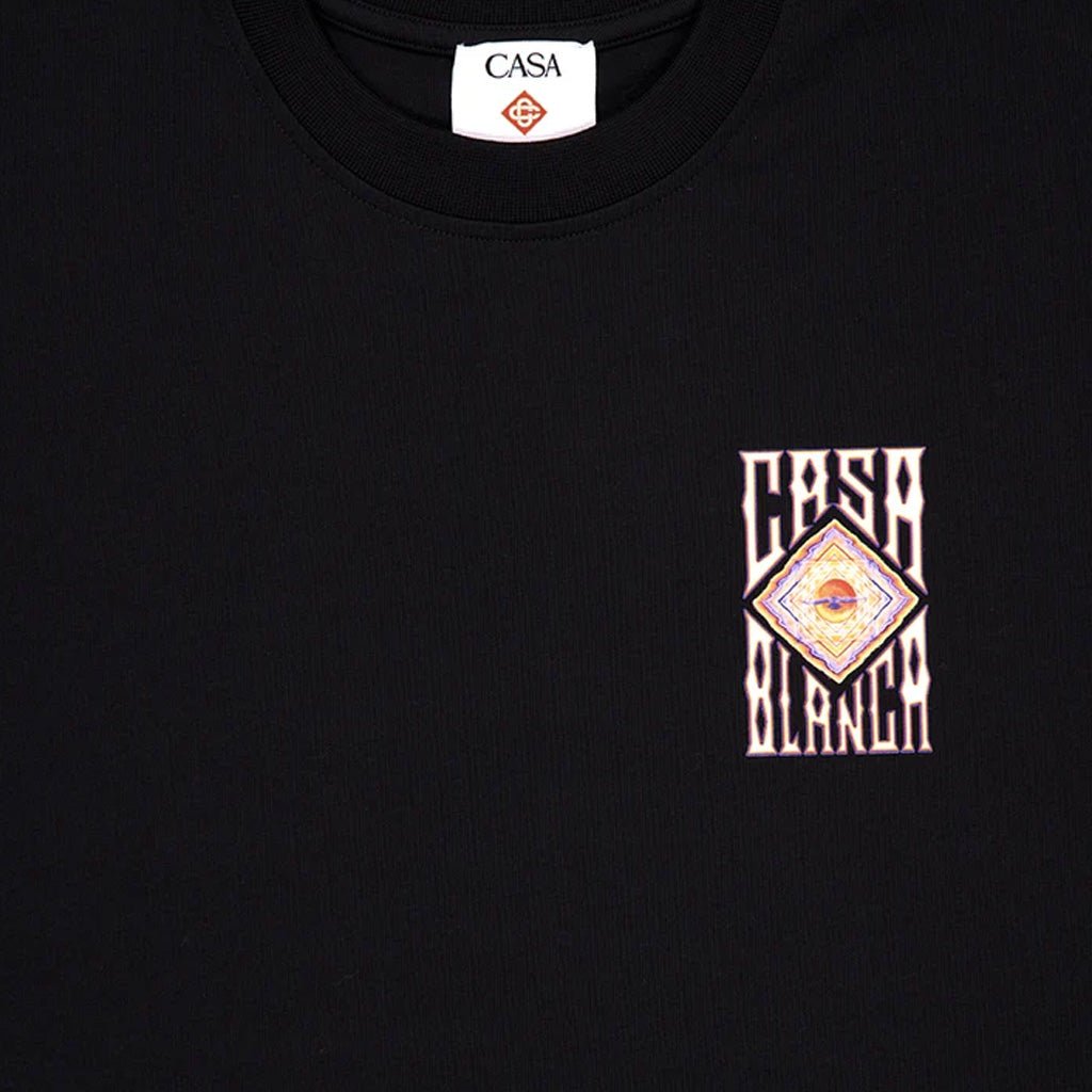 Casablanca Hermons Mirage Printed Classic T-ShirtT-ShirtCasablancaDPUS Designer OutletM-AW26-JTS-001-15-S5063820076513BlackSCasablanca Hermons Mirage Printed Classic T-Shirt