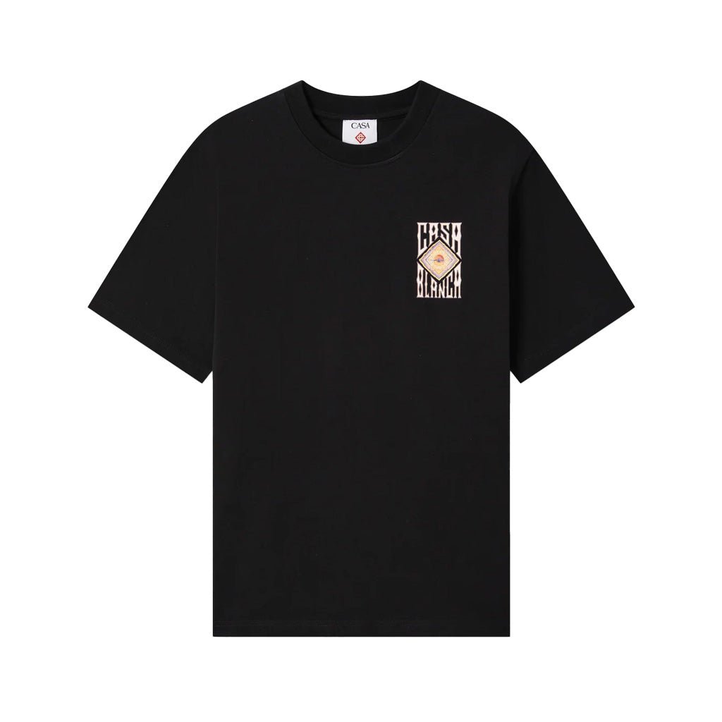 Casablanca Hermons Mirage Printed Classic T-ShirtT-ShirtCasablancaDPUS Designer OutletM-AW26-JTS-001-15-S5063820076513BlackSCasablanca Hermons Mirage Printed Classic T-Shirt