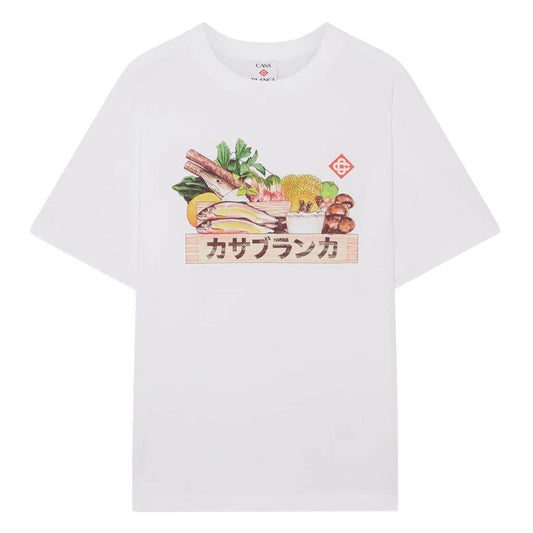 Casablanca Ingredients Short Sleeve T‑ShirtT-ShirtsCasablancaDPUS Designer Outlet5056810737181WhiteMCasablanca Ingredients Short Sleeve T‑Shirt