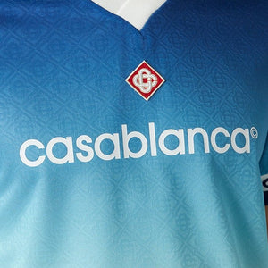 Casablanca Jacquard Monogram Football Shirt In Blue GradientT-ShirtsCasa BlancaDPUS Designer OutletXSCasablanca Jacquard Monogram Football Shirt In Blue Gradient