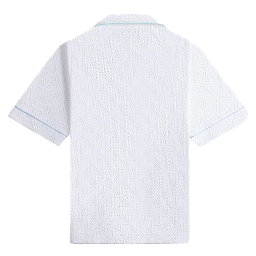 [Casablanca] Jacquard Monogram Towelling Open Collar ShirtShirtsCasablancaDPUS Designer Outlet5056733925733WhiteS[Casablanca] Jacquard Monogram Towelling Open Collar Shirt