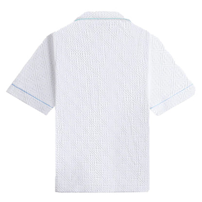 [Casablanca] Jacquard Monogram Towelling Open Collar ShirtShirtsCasablancaDPUS Designer Outlet5056733925733WhiteS[Casablanca] Jacquard Monogram Towelling Open Collar Shirt