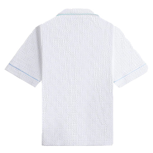 [Casablanca] Jacquard Monogram Towelling Open Collar ShirtShirtsCasablancaDPUS Designer Outlet5056733925733WhiteS[Casablanca] Jacquard Monogram Towelling Open Collar Shirt