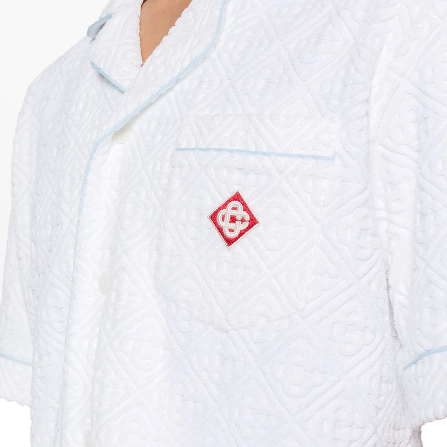 [Casablanca] Jacquard Monogram Towelling ShirtCasablancaDPUS Designer Outlet5060732770935WhiteL[Casablanca] Jacquard Monogram Towelling Shirt