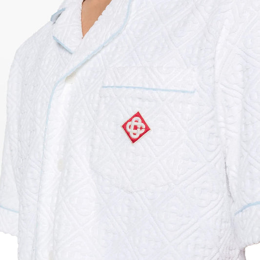 [Casablanca] Jacquard Monogram Towelling ShirtCasablancaDPUS Designer Outlet5060732770935WhiteL[Casablanca] Jacquard Monogram Towelling Shirt