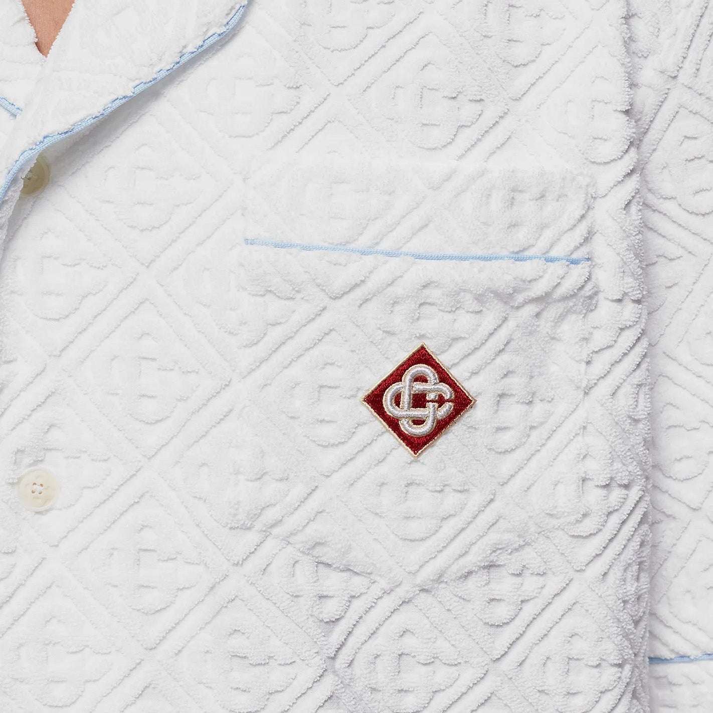 [Casablanca] Jacquard Monogram Towelling ShirtCasablancaDPUS Designer Outlet5060732770935WhiteL[Casablanca] Jacquard Monogram Towelling Shirt
