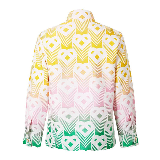 [Casablanca] Jacquard Shacket Gradient Flying HeartShirtsCasablancaDPUS Designer Outlet5056733911514MultiL[Casablanca] Jacquard Shacket Gradient Flying Heart