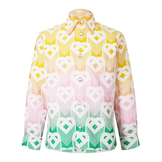 [Casablanca] Jacquard Shacket Gradient Flying HeartShirtsCasablancaDPUS Designer Outlet5056733911514MultiL[Casablanca] Jacquard Shacket Gradient Flying Heart