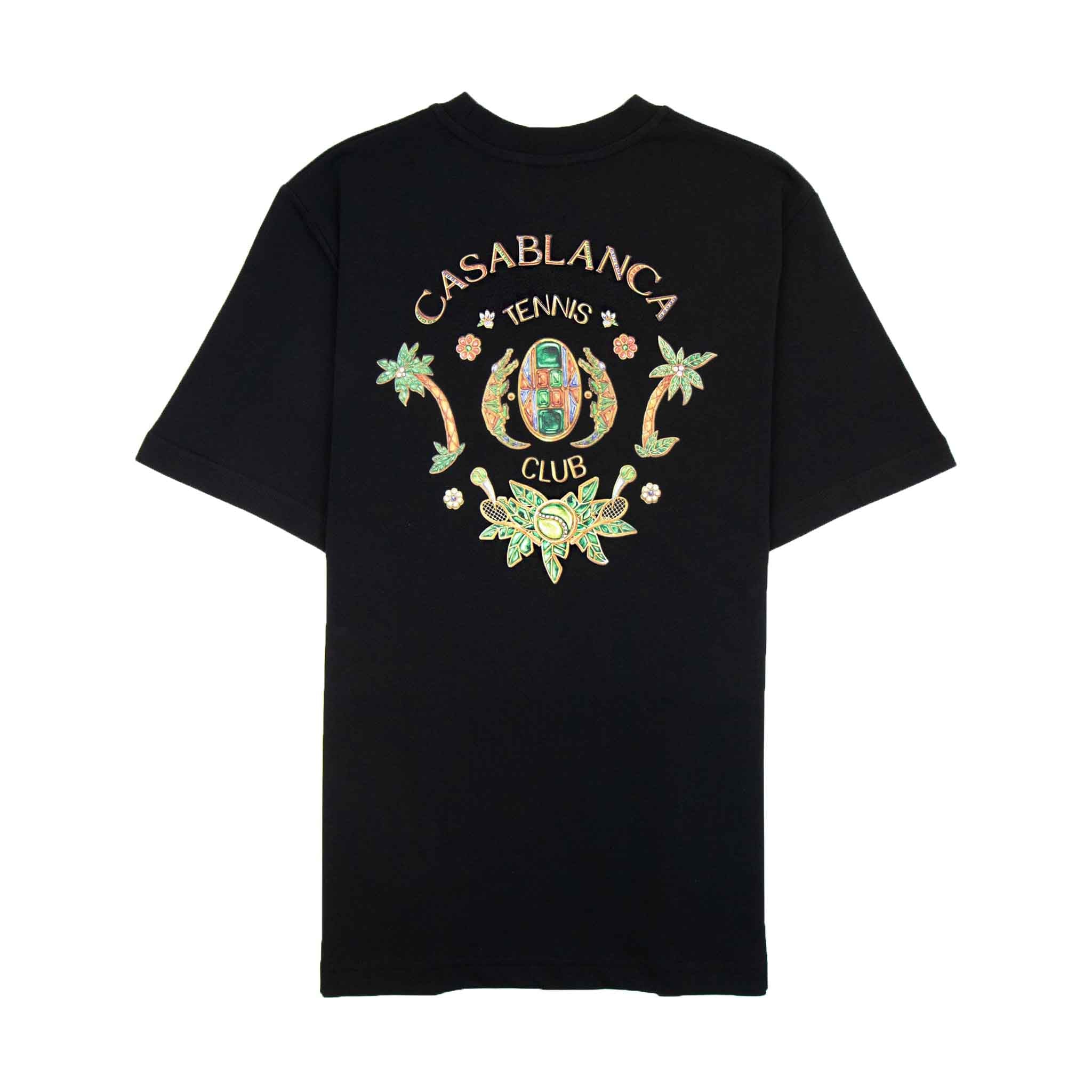 Casablanca Joyaux D'Afrique Tennis Club T-Shirt in BlackT-ShirtsCasa BlancaDPUS5056733904431SCasablanca Joyaux D'Afrique Tennis Club T-Shirt in Black