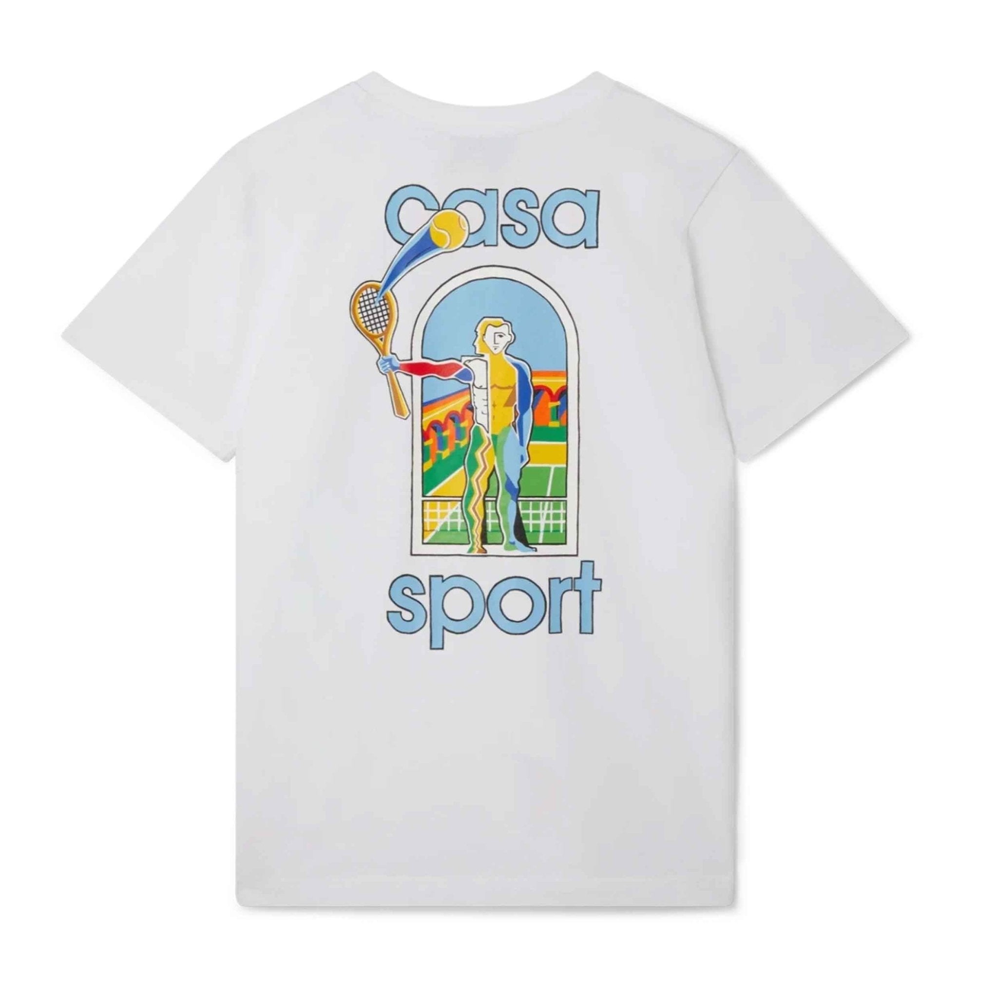 Casablanca Le Jeu Colore Screen Printed T-Shirt in WhiteT-ShirtsCasa BlancaDPUS Designer OutletXSCasablanca Le Jeu Colore Screen Printed T-Shirt in White