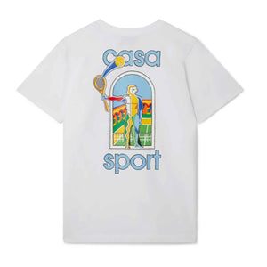 Casablanca Le Jeu Colore Screen Printed T-Shirt in WhiteT-ShirtsCasa BlancaDPUS Designer OutletXSCasablanca Le Jeu Colore Screen Printed T-Shirt in White