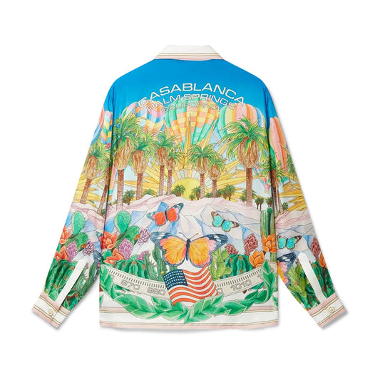 [Casablanca] Long Sleeve Cuban Collar Shirt PsychadelicShirtCasablancaDPUS Designer Outlet1000000208177MultiS[Casablanca] Long Sleeve Cuban Collar Shirt Psychadelic