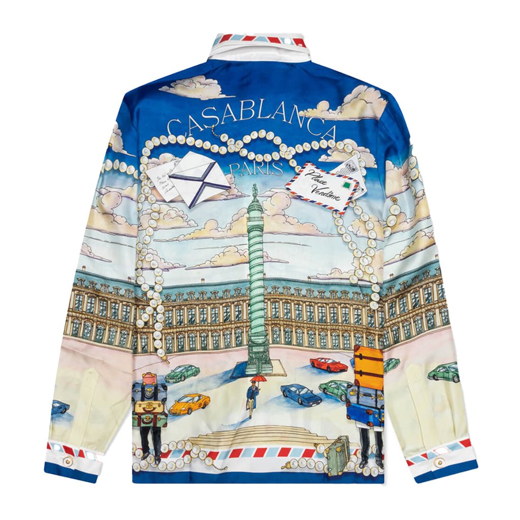 [Casablanca] Long Sleeve Silk Shirt Place CasaShirtsCasablancaDPUS Designer Outlet1000000161335MultiS[Casablanca] Long Sleeve Silk Shirt Place Casa