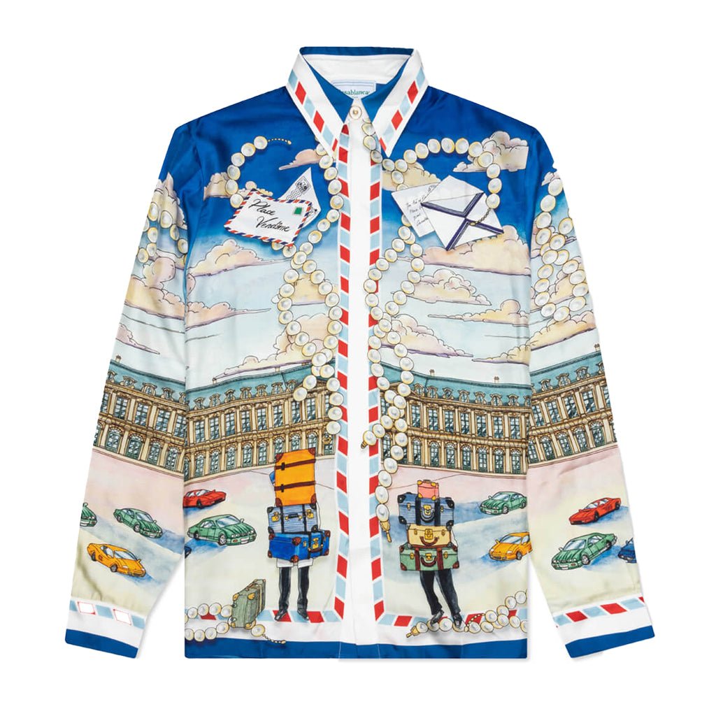 [Casablanca] Long Sleeve Silk Shirt Place CasaShirtsCasablancaDPUS Designer Outlet1000000161335MultiS[Casablanca] Long Sleeve Silk Shirt Place Casa