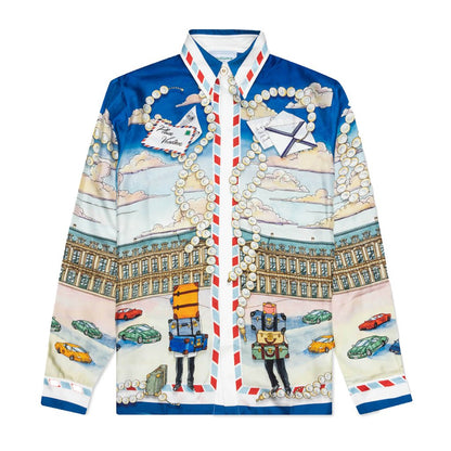 [Casablanca] Long Sleeve Silk Shirt Place CasaShirtsCasablancaDPUS Designer Outlet1000000161335MultiS[Casablanca] Long Sleeve Silk Shirt Place Casa