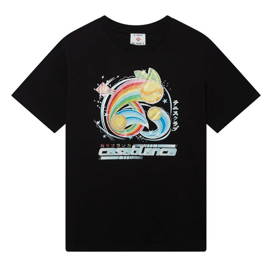 Casablanca Manga Tennis Ball Short Sleeve T‑ShirtT-ShirtsCasablancaDPUS Designer Outlet5056810743489Pale BlueXSCasablanca Manga Tennis Ball Short Sleeve T‑Shirt