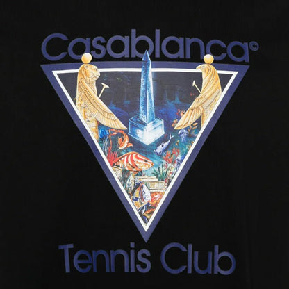 Casablanca Monde Perdu Tennis Club Icon Printed Classic T-ShirtT-ShirtCasablancaDPUS Designer OutletM-AW26-JTS-001-07-S5063820075790BlackSCasablanca Monde Perdu Tennis Club Icon Printed Classic T-Shirt