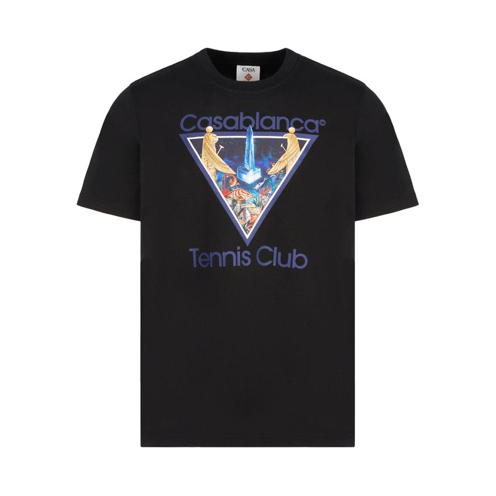 Casablanca Monde Perdu Tennis Club Icon Printed Classic T-ShirtT-ShirtCasablancaDPUS Designer OutletM-AW26-JTS-001-07-S5063820075790BlackSCasablanca Monde Perdu Tennis Club Icon Printed Classic T-Shirt