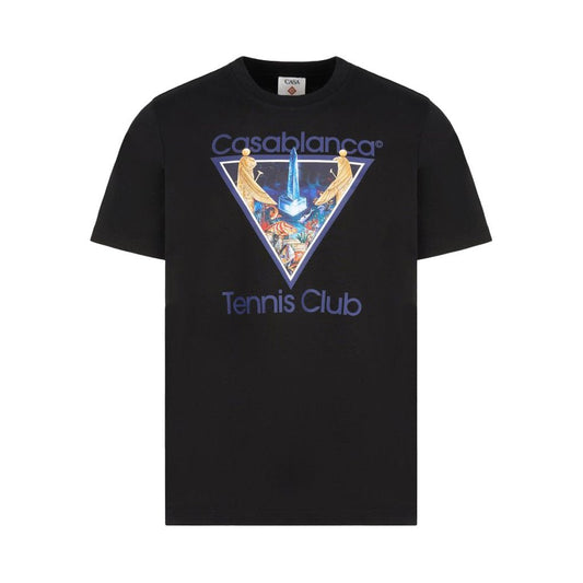 Casablanca Monde Perdu Tennis Club Icon Printed Classic T-ShirtT-ShirtCasablancaDPUS Designer OutletM-AW26-JTS-001-07-S5063820075790BlackSCasablanca Monde Perdu Tennis Club Icon Printed Classic T-Shirt