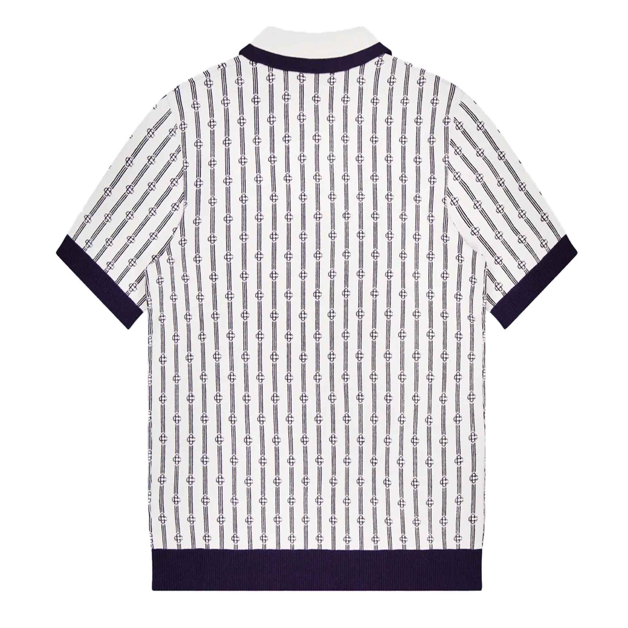 Casablanca Monogram Knitted Polo in NavyPolo ShirtsCasa BlancaDPUS Designer OutletXSCasablanca Monogram Knitted Polo in Navy