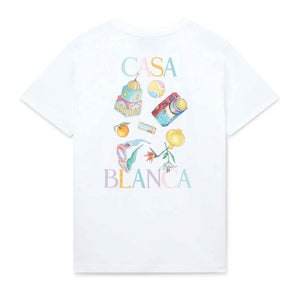 Casablanca Objects En Vrac Printed T-Shirt in WhiteT-ShirtsCasa BlancaDPUS Designer OutletXSCasablanca Objects En Vrac Printed T-Shirt in White