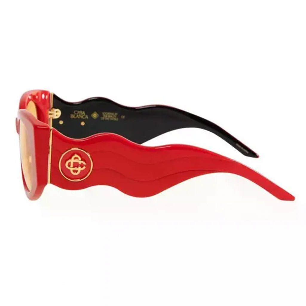 [Casablanca] Oval Wave SunglassesSunglassesCasablancaDPUS Designer Outlet5056733954917Red CanaryOne Size[Casablanca] Oval Wave Sunglasses