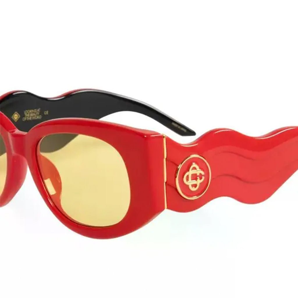 [Casablanca] Oval Wave SunglassesSunglassesCasablancaDPUS Designer Outlet5056733954917Red CanaryOne Size[Casablanca] Oval Wave Sunglasses