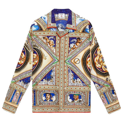 Casablanca Plafond Orne De Musique Cuban Collar LS ShirtShirtsCasablancaDPUS Designer OutletMultiXSCasablanca Plafond Orne De Musique Cuban Collar LS Shirt