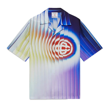 Casablanca Shockwave Cuban Collar SS ShirtShirtCasablancaDPUS Designer OutletMultiXSCasablanca Shockwave Cuban Collar SS Shirt