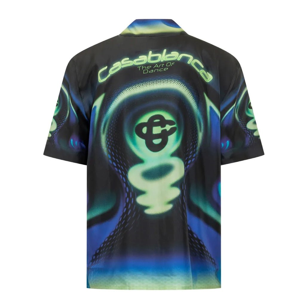 Casablanca Sporchid Black Cuban Collar Short Sleeve ShirtCasablancaDPUS Designer OutletBlackXSCasablanca Sporchid Black Cuban Collar Short Sleeve Shirt