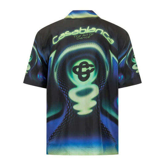 Casablanca Sporchid Black Cuban Collar Short Sleeve ShirtCasablancaDPUS Designer OutletBlackXSCasablanca Sporchid Black Cuban Collar Short Sleeve Shirt