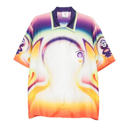 Casablanca Sporchid Cuban Collar Short Sleeve ShirtShirtCasablancaDPUS Designer OutletMultiXSCasablanca Sporchid Cuban Collar Short Sleeve Shirt