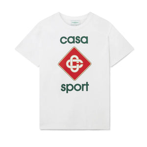 Casablanca Sport Logo Screen Printed T-Shirt in WhiteT-ShirtsCasa BlancaDPUS5056626870270XSCasablanca Sport Logo Screen Printed T-Shirt in White