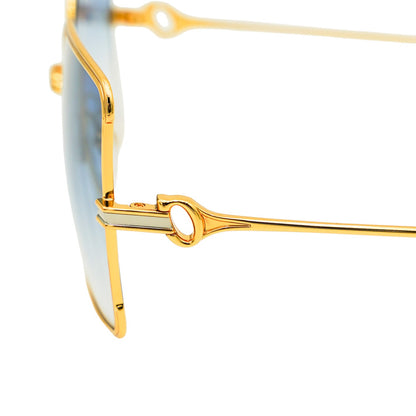 [Casablanca] Stainless Steel Square Sunglasses Gold Silver Midnight Blue GradientSunglassesCasablancaDPUS Designer Outlet5056626835620GoldOne Size[Casablanca] Stainless Steel Square Sunglasses Gold Silver Midnight Blue Gradient