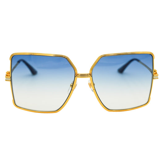 [Casablanca] Stainless Steel Square Sunglasses Gold Silver Midnight Blue GradientSunglassesCasablancaDPUS Designer Outlet5056626835620GoldOne Size[Casablanca] Stainless Steel Square Sunglasses Gold Silver Midnight Blue Gradient