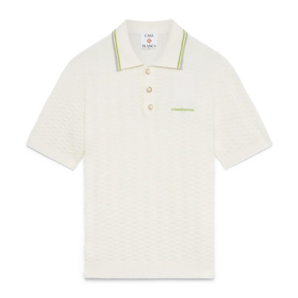 [Casablanca] Tennis Boucle Polo ShirtT-ShirtsCasablancaDPUS Designer OutletWhiteXS[Casablanca] Tennis Boucle Polo Shirt