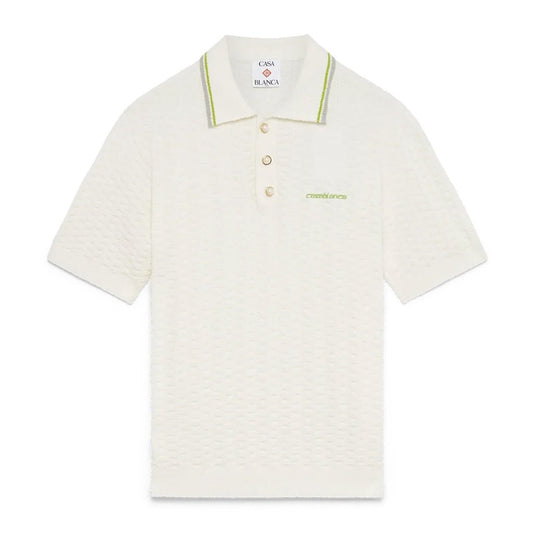 [Casablanca] Tennis Boucle Polo ShirtT-ShirtsCasablancaDPUS Designer OutletWhiteXS[Casablanca] Tennis Boucle Polo Shirt