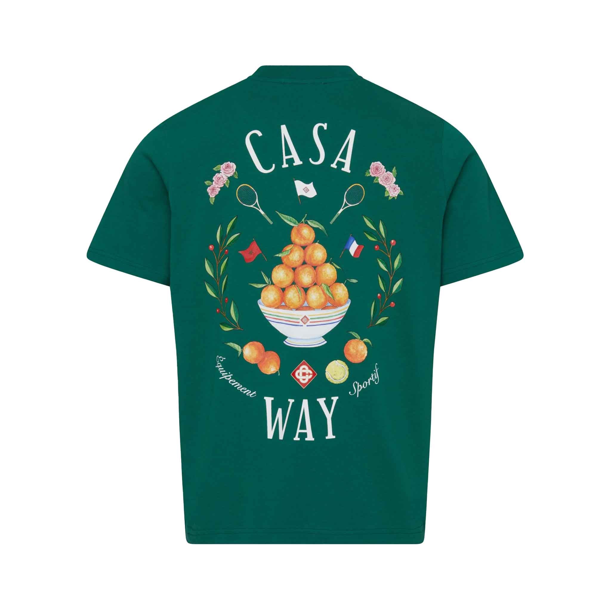 Casablanca Tennis Casa Way T-Shirt in EvergreenT-ShirtsCasa BlancaDPUS5056626899554SCasablanca Tennis Casa Way T-Shirt in Evergreen