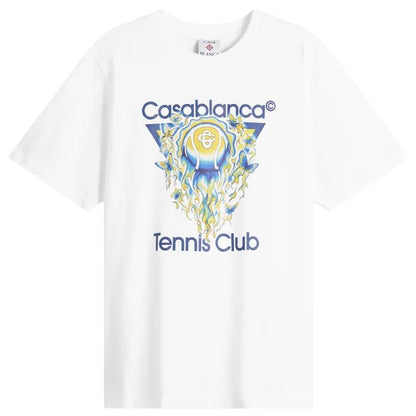 Casablanca Tennis Club Icon Classic T-ShirtT-ShirtCasablancaDPUS Designer OutletBright WhiteXSCasablanca Tennis Club Icon Classic T-Shirt