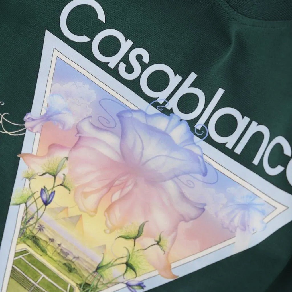 Casablanca Tennis Club Icon Printed Classic T-ShirtT-ShirtCasablancaDPUS Designer OutletM-AW26-JTS-001-05-S5063820075615Dark GreenSCasablanca Tennis Club Icon Printed Classic T-Shirt