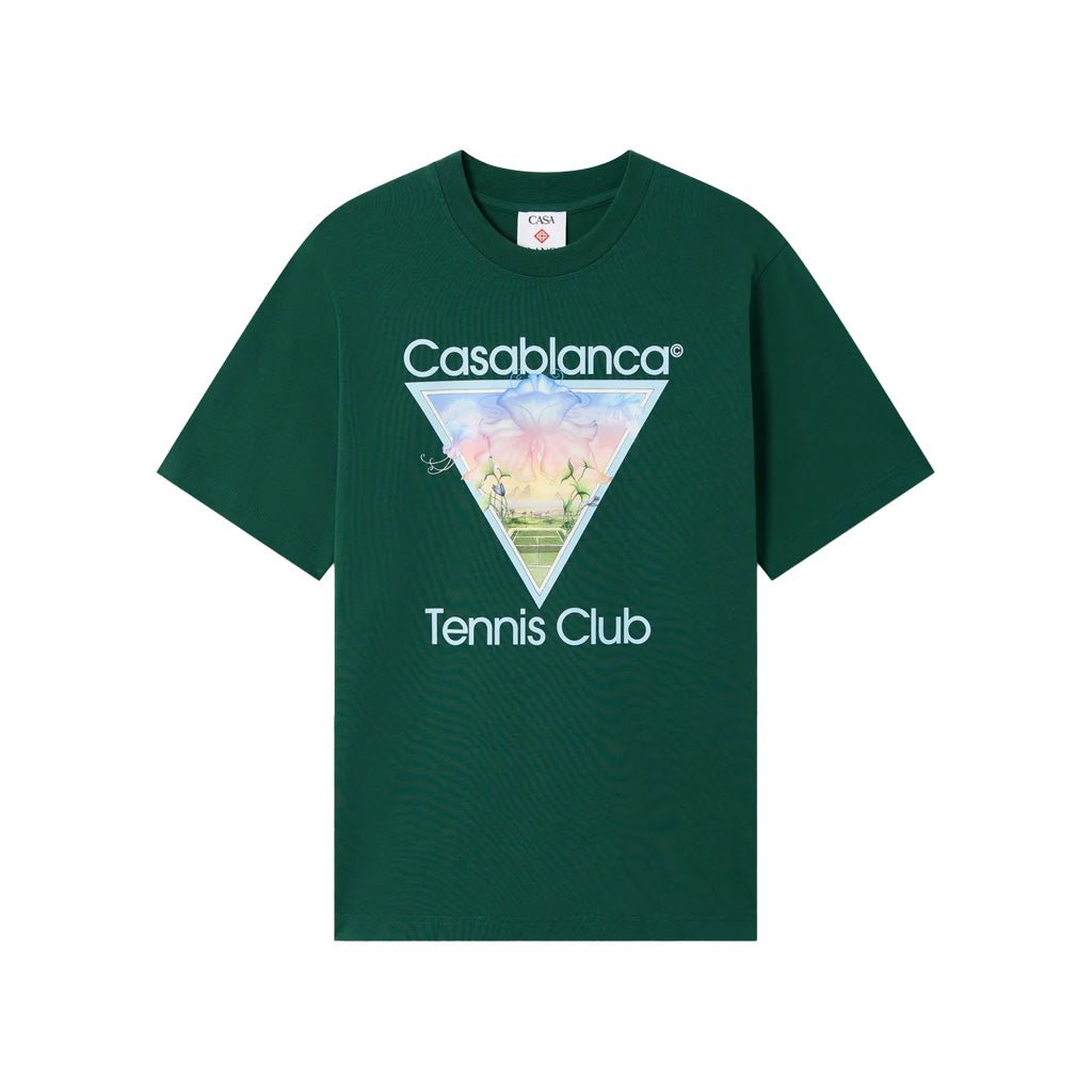 Casablanca Tennis Club Icon Printed Classic T-ShirtT-ShirtCasablancaDPUS Designer OutletM-AW26-JTS-001-05-S5063820075615Dark GreenSCasablanca Tennis Club Icon Printed Classic T-Shirt