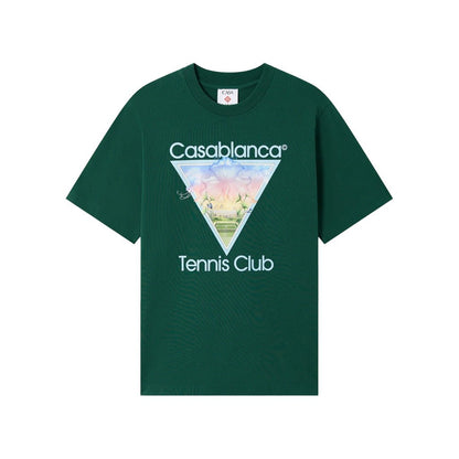 Casablanca Tennis Club Icon Printed Classic T-ShirtT-ShirtCasablancaDPUS Designer OutletM-AW26-JTS-001-05-S5063820075615Dark GreenSCasablanca Tennis Club Icon Printed Classic T-Shirt
