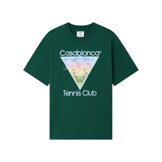 Casablanca Tennis Club Icon Printed Classic T-ShirtT-ShirtCasablancaDPUS Designer OutletM-AW26-JTS-001-05-S5063820075615Dark GreenSCasablanca Tennis Club Icon Printed Classic T-Shirt