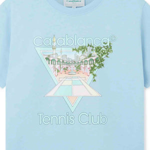 Casablanca Tennis Club Pastelle T-Shirt in Pale BlueT-ShirtsCasa BlancaDPUS5056626870492SCasablanca Tennis Club Pastelle T-Shirt in Pale Blue