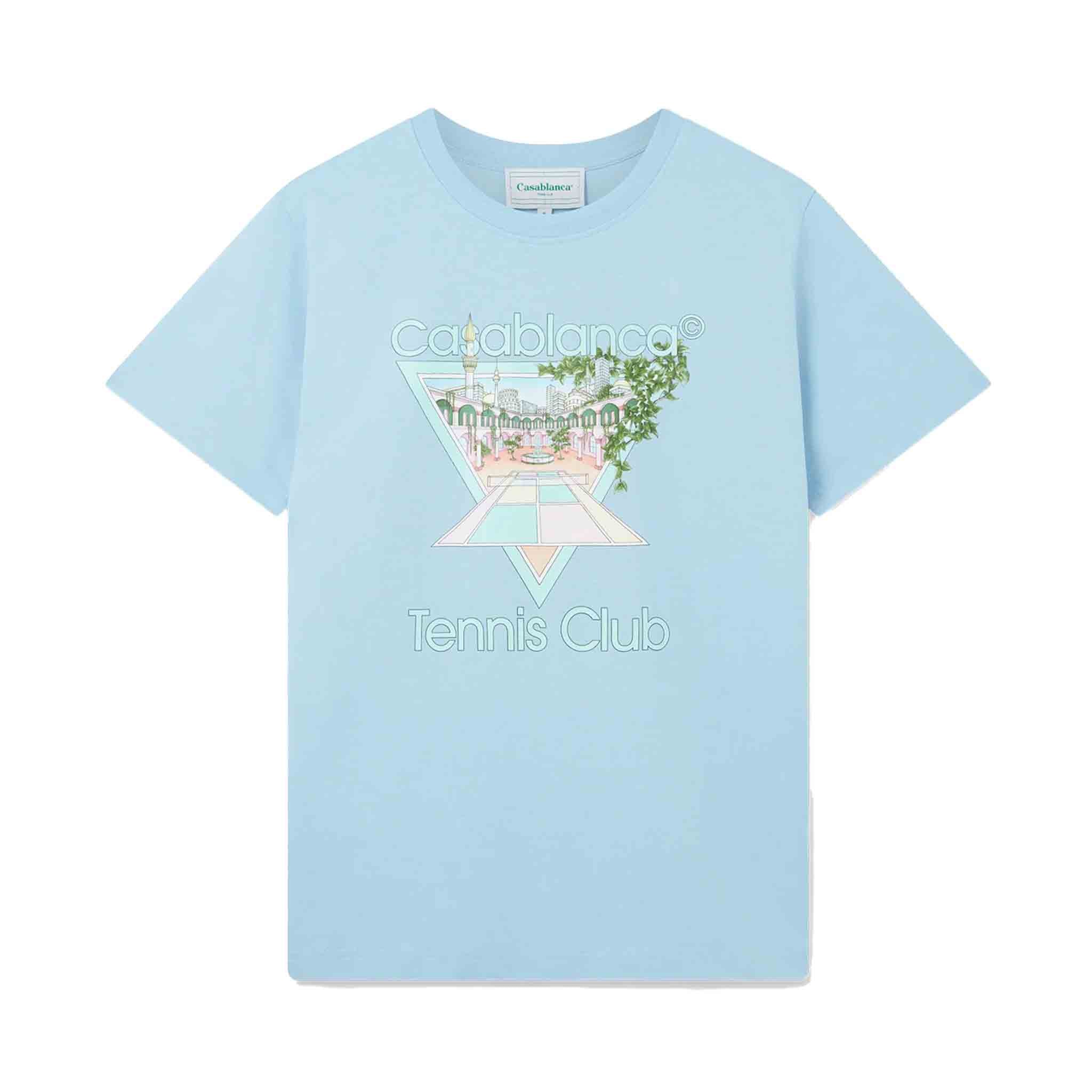 Casablanca Tennis Club Pastelle T-Shirt in Pale BlueT-ShirtsCasa BlancaDPUS5056626870492SCasablanca Tennis Club Pastelle T-Shirt in Pale Blue