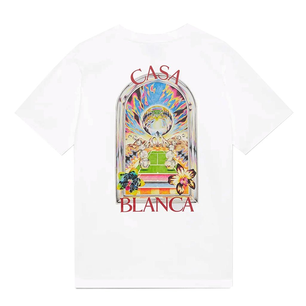Casablanca Tennis Landscape Classic T-ShirtT-ShirtCasablancaDPUS Designer Outlet5063820007791WhiteXSCasablanca Tennis Landscape Classic T-Shirt