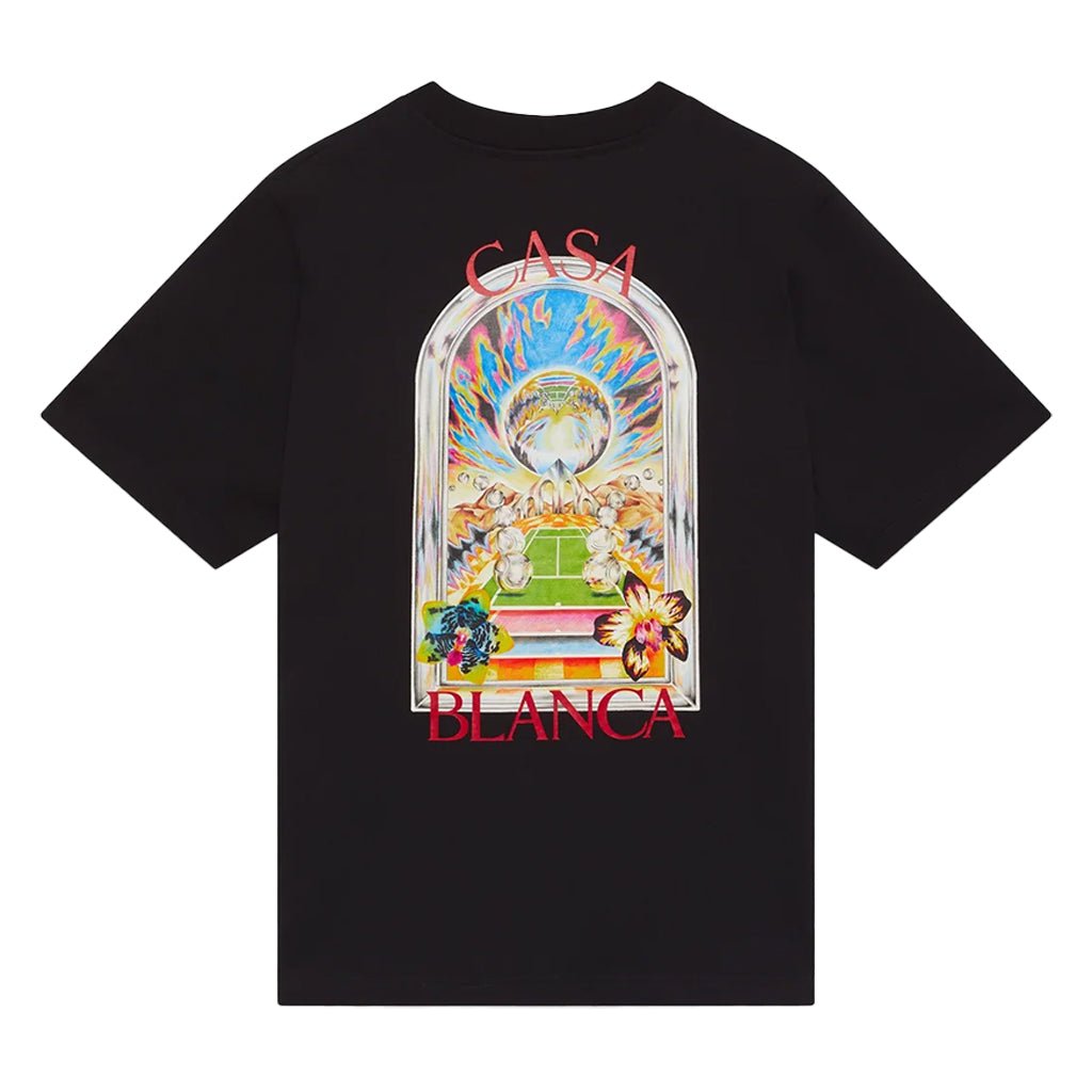 Casablanca Tennis Landscape Classic T-ShirtT-ShirtsCasablancaDPUS Designer Outlet5063820007449BlackXSCasablanca Tennis Landscape Classic T-Shirt