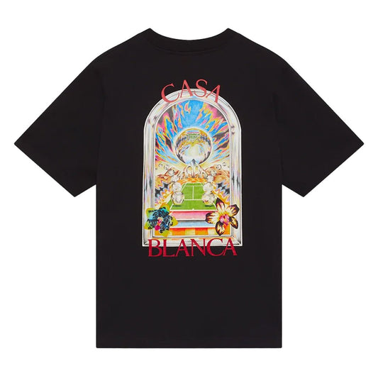 Casablanca Tennis Landscape Classic T-ShirtT-ShirtsCasablancaDPUS Designer Outlet5063820007449BlackXSCasablanca Tennis Landscape Classic T-Shirt